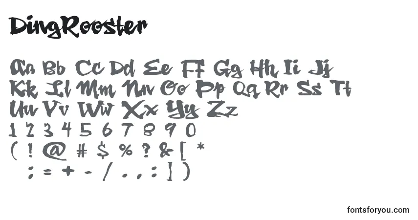 Шрифт DingRooster – алфавит, цифры, специальные символы