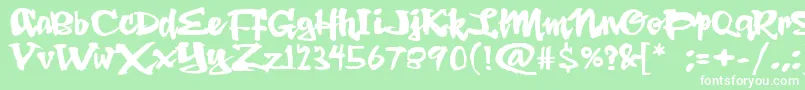 DingRooster Font – White Fonts on Green Background