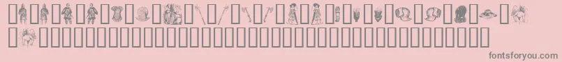 TheMiddleAgesIii Font – Gray Fonts on Pink Background