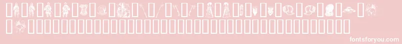 TheMiddleAgesIii Font – White Fonts on Pink Background