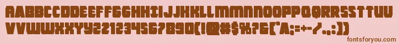 Intergalacticblock Font – Brown Fonts on Pink Background