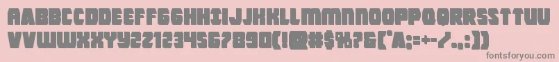 Intergalacticblock Font – Gray Fonts on Pink Background