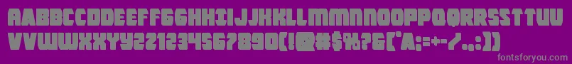 Intergalacticblock-Schriftart – Graue Schriften auf violettem Hintergrund