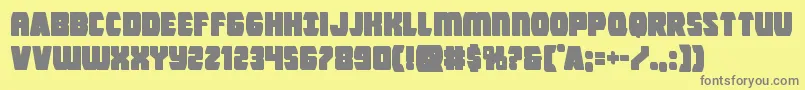 Intergalacticblock Font – Gray Fonts on Yellow Background