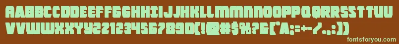 Intergalacticblock Font – Green Fonts on Brown Background