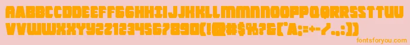 Intergalacticblock Font – Orange Fonts on Pink Background