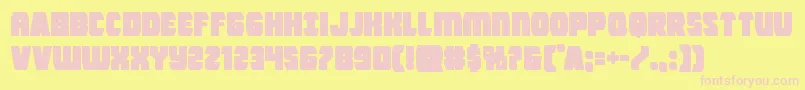 Intergalacticblock Font – Pink Fonts on Yellow Background