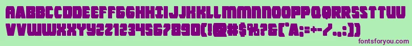 Intergalacticblock Font – Purple Fonts on Green Background