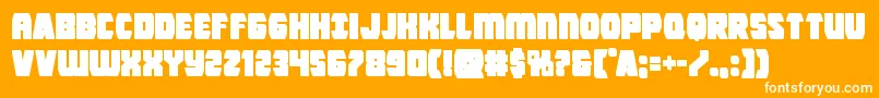 Intergalacticblock Font – White Fonts on Orange Background
