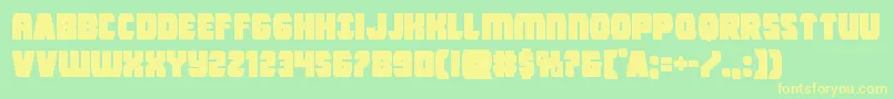 Intergalacticblock Font – Yellow Fonts on Green Background