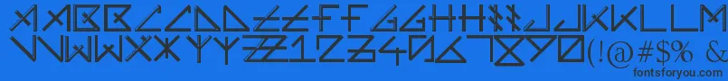 Unearthed Font – Black Fonts on Blue Background