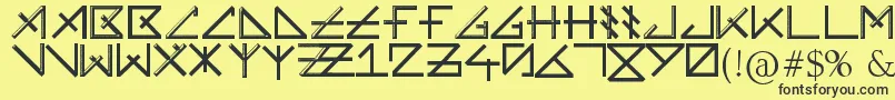 Unearthed Font – Black Fonts on Yellow Background