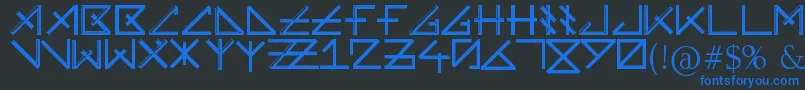 Unearthed Font – Blue Fonts on Black Background