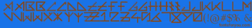 Unearthed Font – Brown Fonts on Blue Background