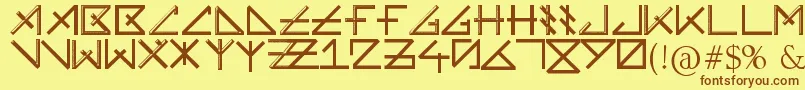 Unearthed Font – Brown Fonts on Yellow Background