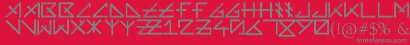 Unearthed Font – Gray Fonts on Red Background
