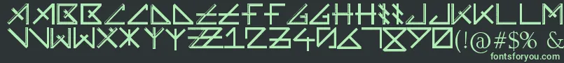 Unearthed Font – Green Fonts on Black Background