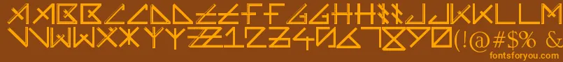 Unearthed Font – Orange Fonts on Brown Background