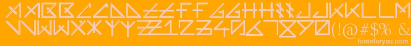 Unearthed Font – Pink Fonts on Orange Background