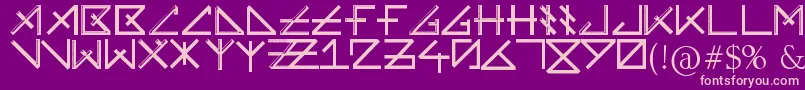 Unearthed Font – Pink Fonts on Purple Background