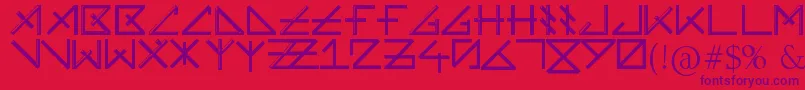 Unearthed Font – Purple Fonts on Red Background