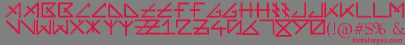 Unearthed Font – Red Fonts on Gray Background