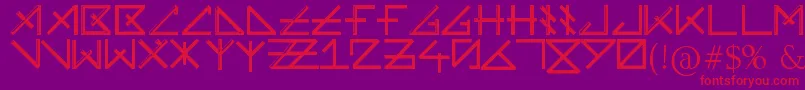 Unearthed Font – Red Fonts on Purple Background