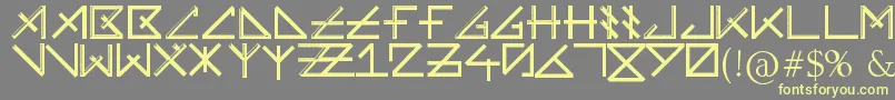 Unearthed Font – Yellow Fonts on Gray Background