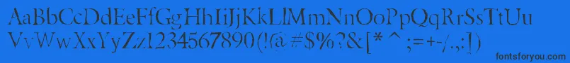 Beryliumgaunt Font – Black Fonts on Blue Background