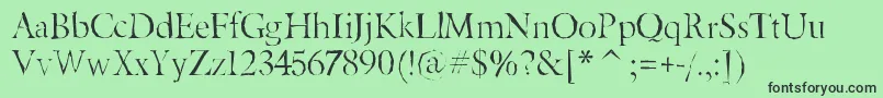 Beryliumgaunt Font – Black Fonts on Green Background