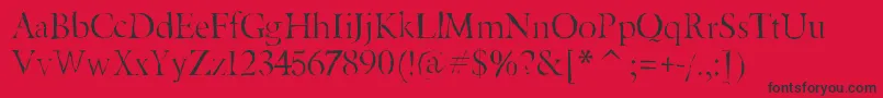 Beryliumgaunt Font – Black Fonts on Red Background