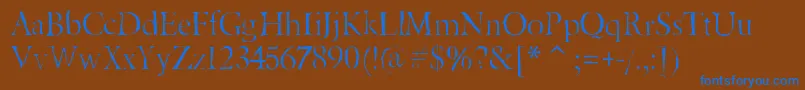 Beryliumgaunt Font – Blue Fonts on Brown Background