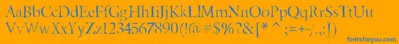 Beryliumgaunt Font – Blue Fonts on Orange Background