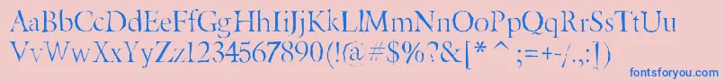 Beryliumgaunt Font – Blue Fonts on Pink Background