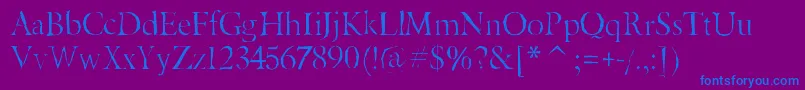Шрифт Beryliumgaunt – синие шрифты на фиолетовом фоне