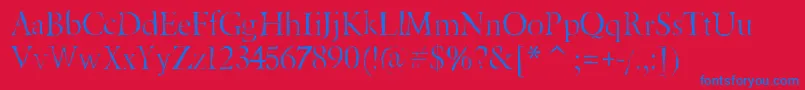 Beryliumgaunt Font – Blue Fonts on Red Background