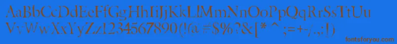 Beryliumgaunt Font – Brown Fonts on Blue Background