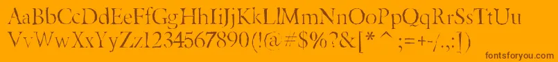 Beryliumgaunt Font – Brown Fonts on Orange Background