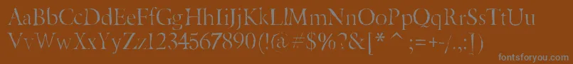 Beryliumgaunt Font – Gray Fonts on Brown Background