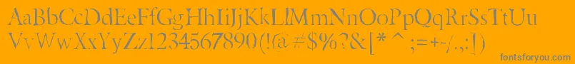 Beryliumgaunt Font – Gray Fonts on Orange Background