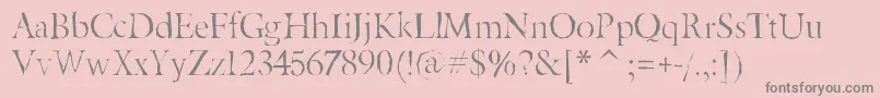 Beryliumgaunt Font – Gray Fonts on Pink Background