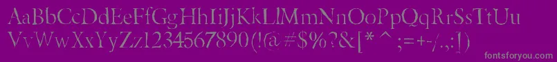 Beryliumgaunt Font – Gray Fonts on Purple Background