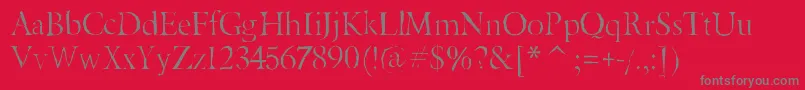 フォントBeryliumgaunt – 赤い背景に灰色の文字
