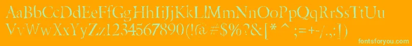 Beryliumgaunt Font – Green Fonts on Orange Background