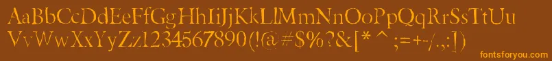 Beryliumgaunt Font – Orange Fonts on Brown Background