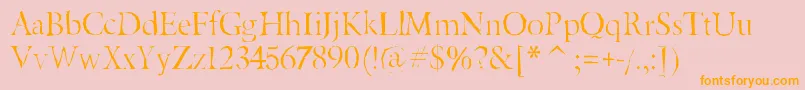Beryliumgaunt Font – Orange Fonts on Pink Background