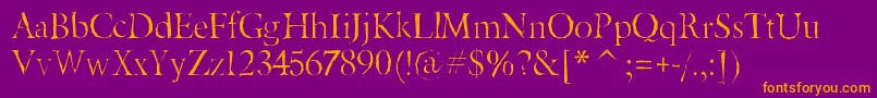 Beryliumgaunt Font – Orange Fonts on Purple Background