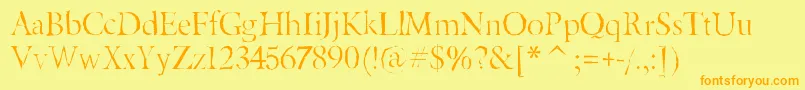 Beryliumgaunt Font – Orange Fonts on Yellow Background