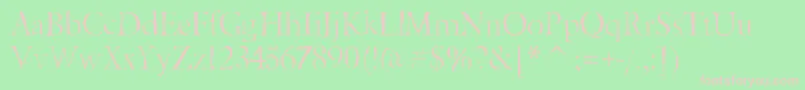 Beryliumgaunt Font – Pink Fonts on Green Background