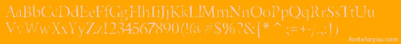 Beryliumgaunt Font – Pink Fonts on Orange Background